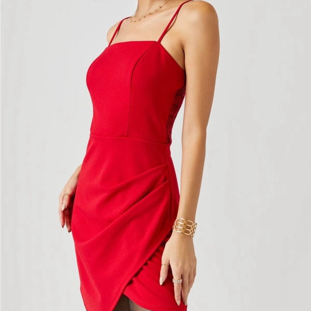 Asymmetrical Hem Mini Dress